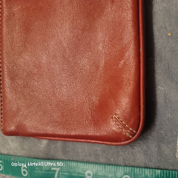 0603. EUC ~ Vintage Red ~ COACH Wristlet ~ Lining, Strap & Charm Tag are perfect - Picture 12 of 13